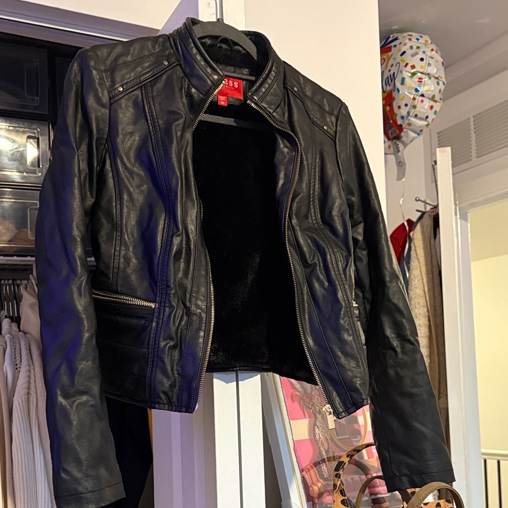 Guess Black Leather Jacket - image 1